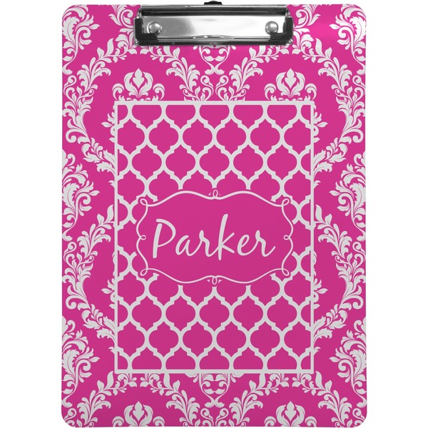 Custom Moroccan & Damask Clipboard (Letter Size) (Personalized)
