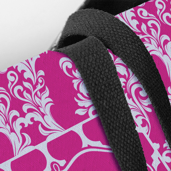 Moroccan & Damask Closeup of Tote w/Black Handles