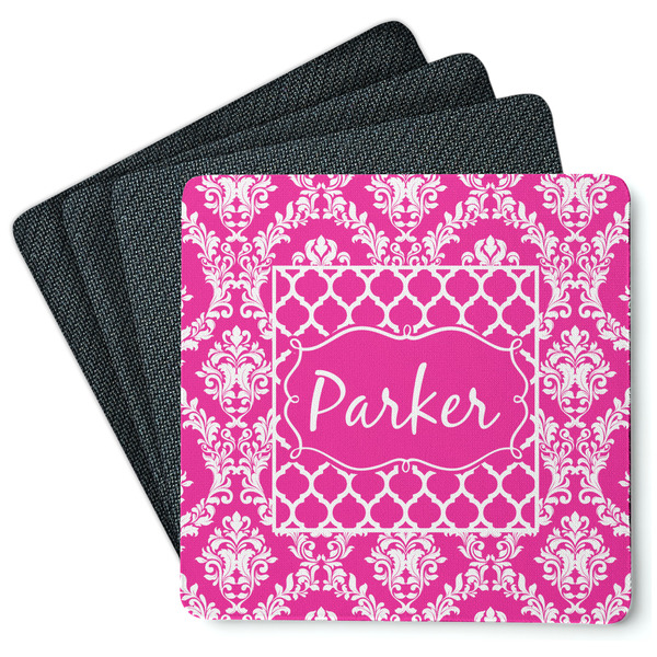 Moroccan & Damask Coaster Rubber Back - Main