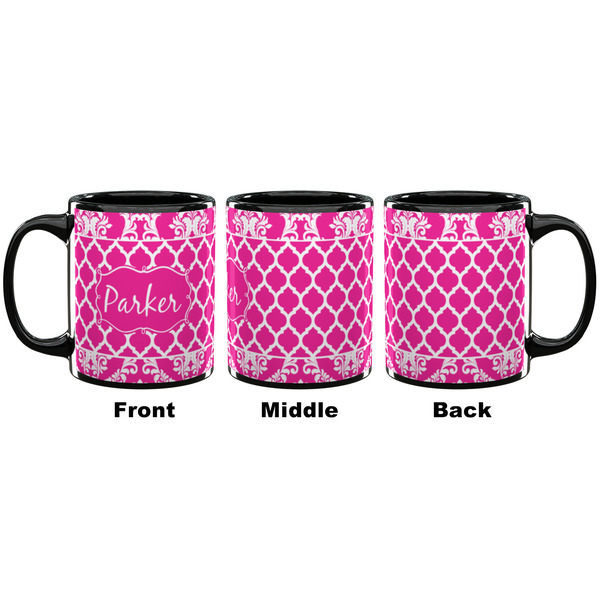 Moroccan & Damask Coffee Mug - 11 oz - Black APPROVAL