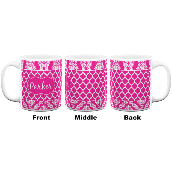 Moroccan & Damask Coffee Mug - 11 oz - White APPROVAL