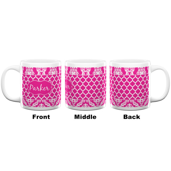 Moroccan & Damask Coffee Mug - 20 oz - White APPROVAL