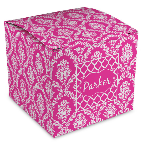 Custom Moroccan & Damask Cube Favor Gift Boxes (Personalized)