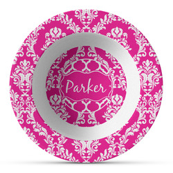 Moroccan & Damask Plastic Bowl - Microwave Safe - Composite Polymer (Personalized)