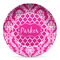 Moroccan & Damask Microwave Safe Plastic Plate - Composite Polymer (Personalized)