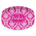 Moroccan & Damask Plastic Platter - Microwave & Oven Safe Composite Polymer (Personalized)