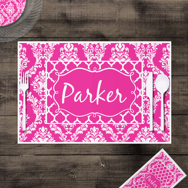 Moroccan & Damask Disposable Paper Placemat - In Context