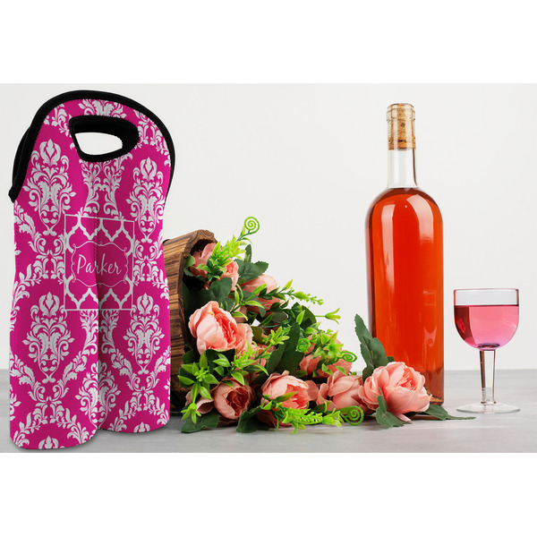 Moroccan & Damask Double Wine Tote - LIFESTYLE (new)