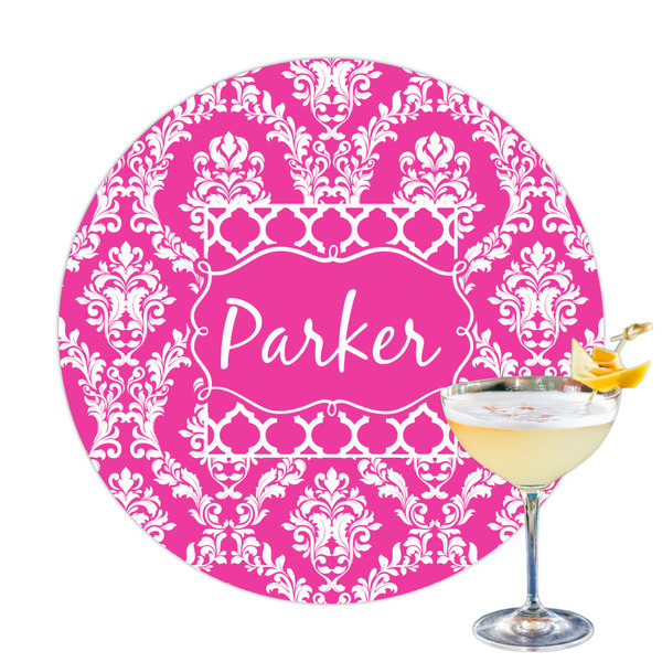 Custom Moroccan & Damask Printed Drink Topper - 3.25" (Personalized)