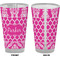 Moroccan & Damask Pint Glass - Full Color - Front & Back Views
