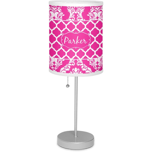 Custom Moroccan & Damask Lamp with Drum Shade (Personalized)