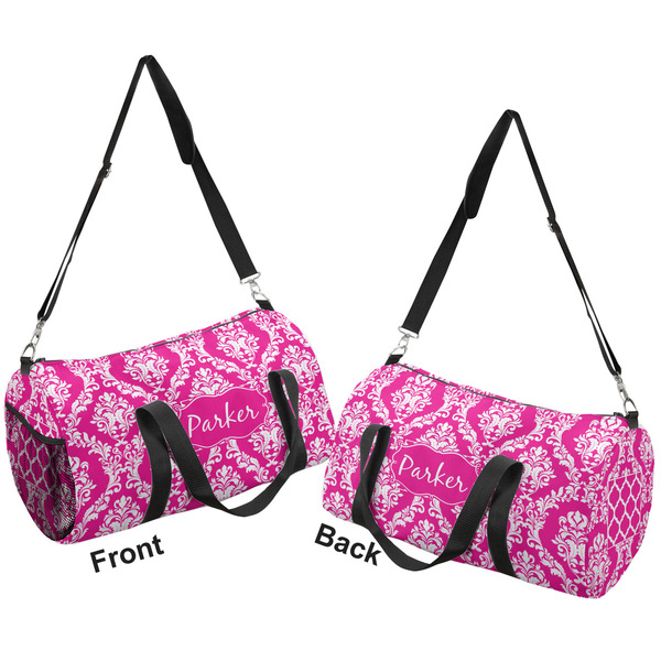 Moroccan & Damask Duffle bag small front and back sides