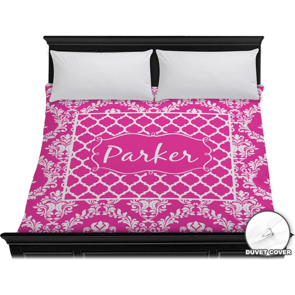 Custom Moroccan & Damask Duvet Cover - King (Personalized)