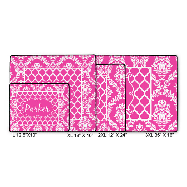 Moroccan & Damask Gaming Mats - SIZE CHART