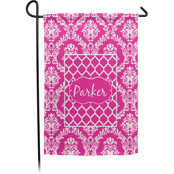 Custom Moroccan & Damask Small Garden Flag - Single Sided w/ Name or Text