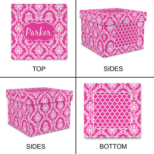 Moroccan & Damask Gift Boxes with Lid - Canvas Wrapped - Large - Approval