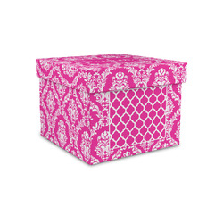 Moroccan & Damask Gift Box with Lid - Canvas Wrapped - Small (Personalized)