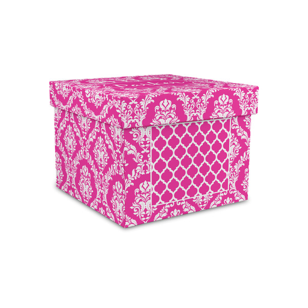Custom Moroccan & Damask Gift Box with Lid - Canvas Wrapped - Small (Personalized)