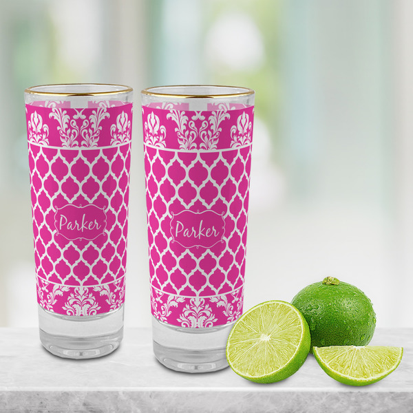 Moroccan & Damask Glass Shot Glass - 2 oz - LIFESTYLE