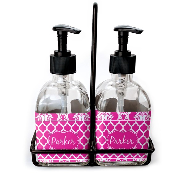 Custom Moroccan & Damask Glass Soap & Lotion Bottles (Personalized)