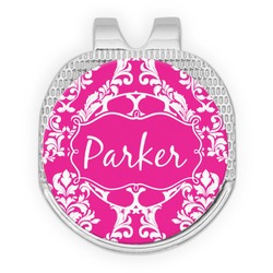 Moroccan & Damask Golf Ball Marker - Hat Clip - Silver
