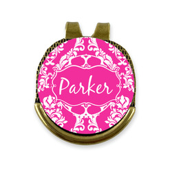 Moroccan & Damask Golf Ball Marker - Hat Clip - Gold