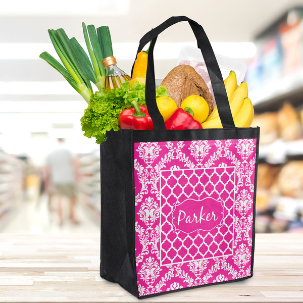 Moroccan & Damask Grocery Bag - LIFESTYLE