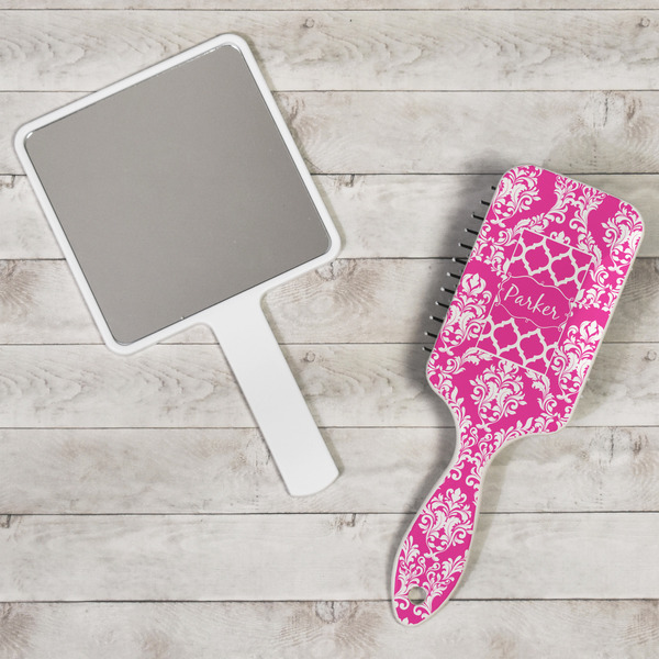 Moroccan & Damask Hair Brush - In Context