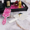 Moroccan & Damask Hair Brush - With Hand Mirror