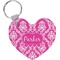 Moroccan & Damask Heart Keychain (Personalized)