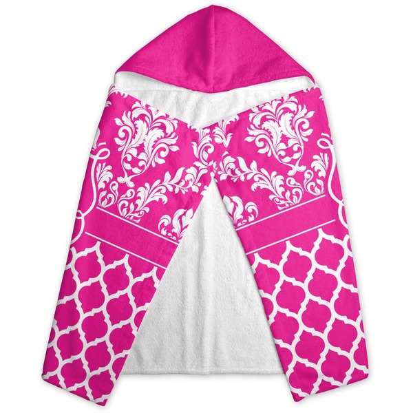 Moroccan & Damask Hooded Towel - Folded