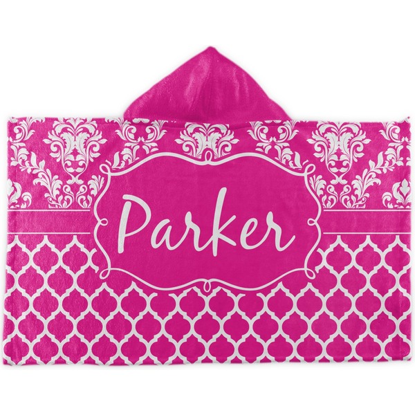 Custom Moroccan & Damask Kids Hooded Towel (Personalized)