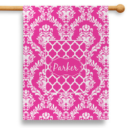 Moroccan & Damask 28" House Flag - Double Sided (Personalized)