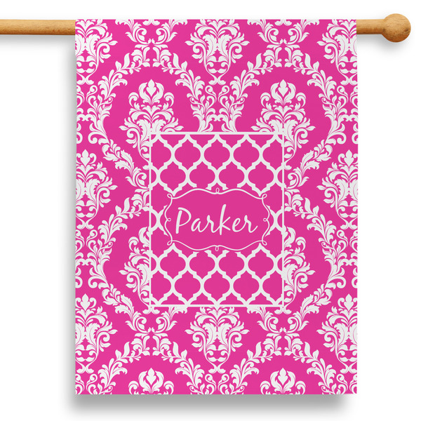 Custom Moroccan & Damask 28" House Flag (Personalized)