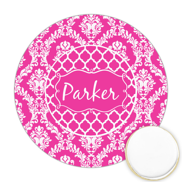 Custom Moroccan & Damask Printed Cookie Topper - Round (Personalized)