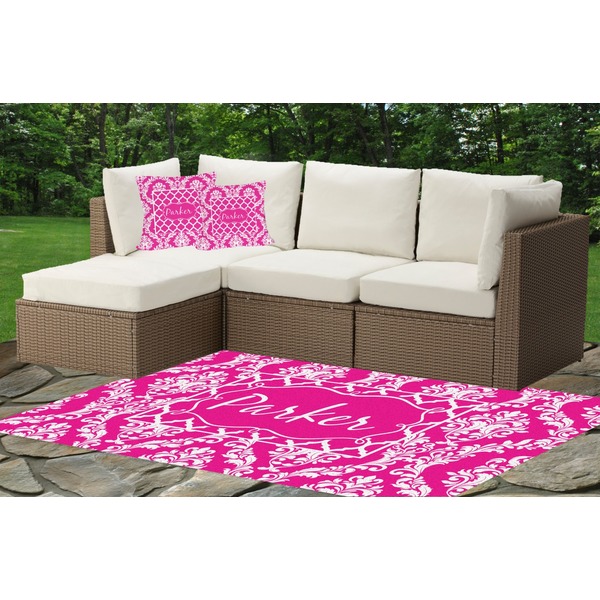 Moroccan & Damask Indoor / Outdoor Rug & Cushions