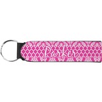 Moroccan & Damask Neoprene Keychain Fob (Personalized)