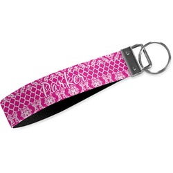 Moroccan & Damask Webbing Keychain Fob - Large (Personalized)