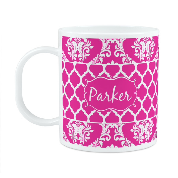 Custom Moroccan & Damask Plastic Kids Mug (Personalized)