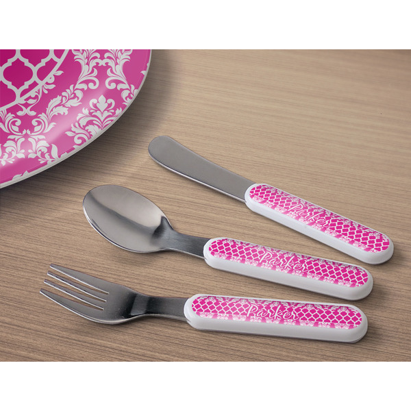 Moroccan & Damask Kids Flatware w/ Plate