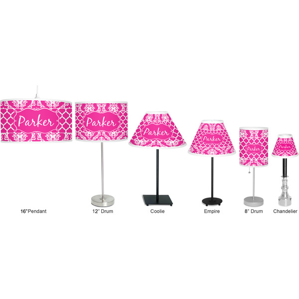Moroccan & Damask Lamp Full View Size Comparison
