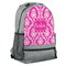 Moroccan & Damask Large Backpack - Gray - Angled View