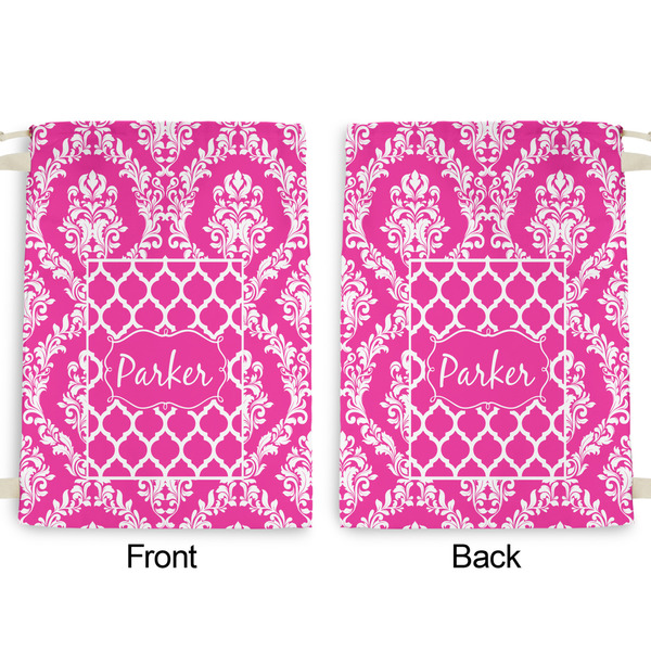 Moroccan & Damask Large Laundry Bag - Front & Back View