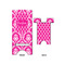 Moroccan & Damask Large Phone Stand - Front & Back