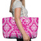 Moroccan & Damask Large Rope Tote Bag - In Context View