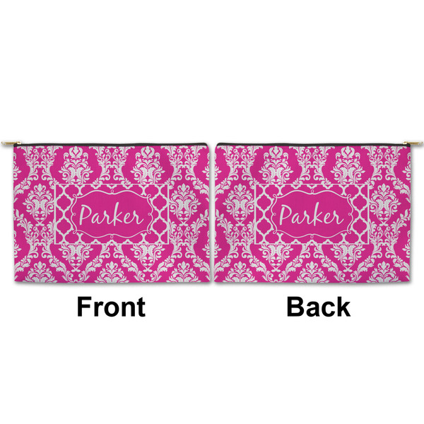 Moroccan & Damask Large Zipper Pouch Approval (Front and Back)