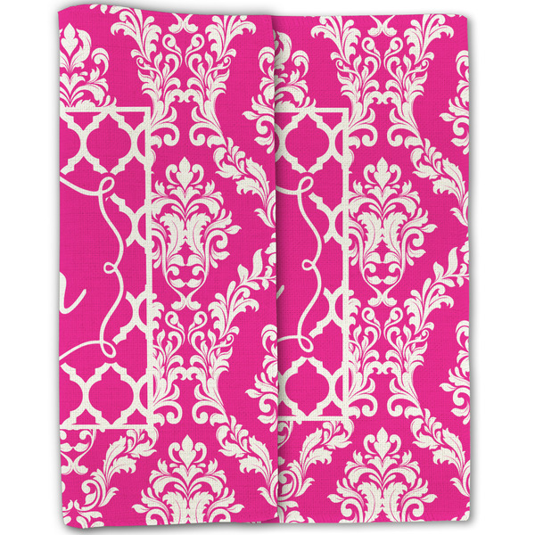 Moroccan & Damask Linen Placemat - Folded Half (double sided)