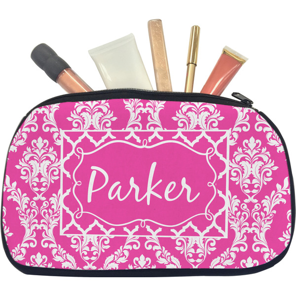 Custom Moroccan & Damask Makeup / Cosmetic Bag - Medium (Personalized)
