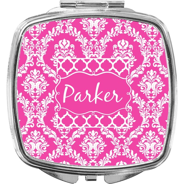 Custom Moroccan & Damask Compact Makeup Mirror (Personalized)