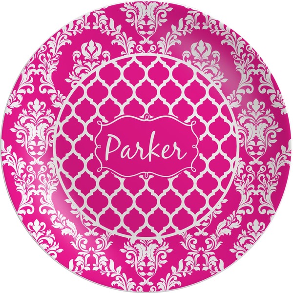 Custom Moroccan & Damask Melamine Plate (Personalized)